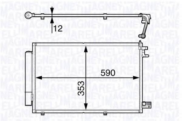 MAGNETI MARELLI 350203720000 Конденсатор, кондиціонер