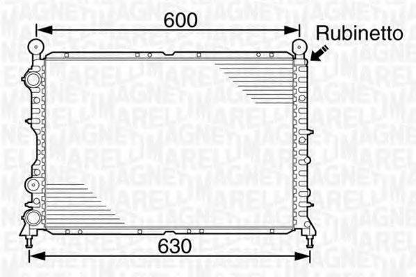 MAGNETI MARELLI 350213100200 Радіатор, охолодження двигуна