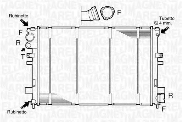 MAGNETI MARELLI 350213102800 Радіатор, охолодження двигуна