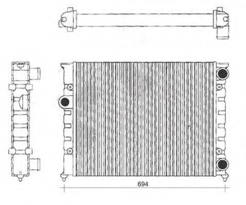 MAGNETI MARELLI 350213104200 Радіатор, охолодження двигуна