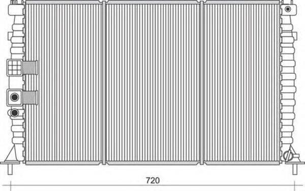MAGNETI MARELLI 350213107400 Радіатор, охолодження двигуна