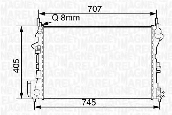 MAGNETI MARELLI 350213114900 Радіатор, охолодження двигуна