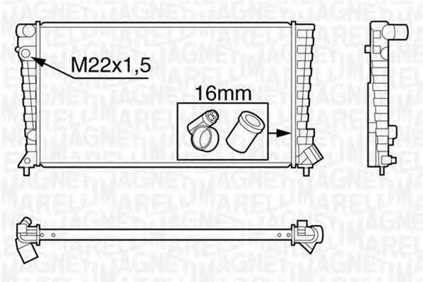 MAGNETI MARELLI 350213118200 Радіатор, охолодження двигуна