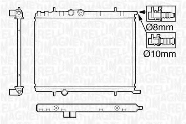 MAGNETI MARELLI 350213119600 Радіатор, охолодження двигуна