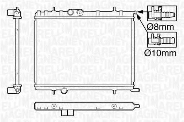 MAGNETI MARELLI 350213119900 Радіатор, охолодження двигуна