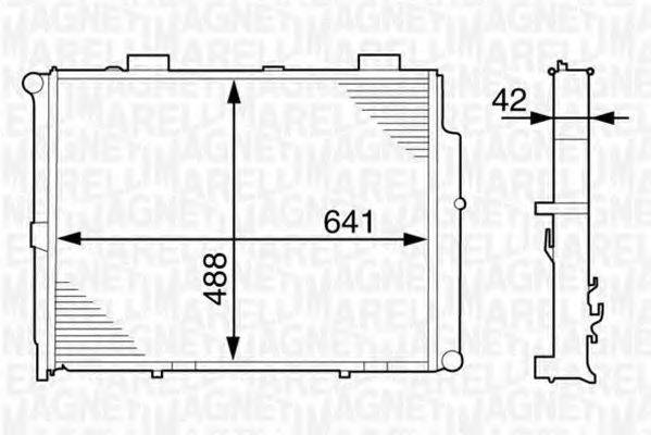 MAGNETI MARELLI 350213122600 Радіатор, охолодження двигуна