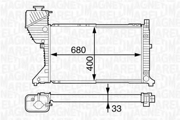 MAGNETI MARELLI 350213123200 Радіатор, охолодження двигуна