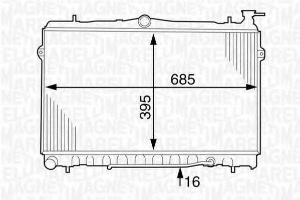 MAGNETI MARELLI 350213123900 Радіатор, охолодження двигуна