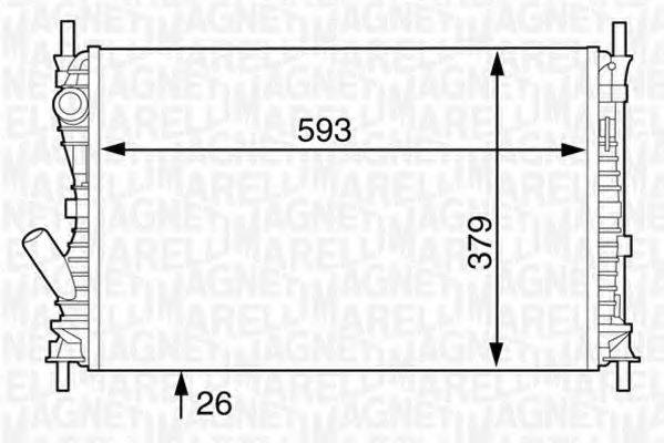 MAGNETI MARELLI 350213124100 Радіатор, охолодження двигуна