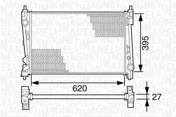 MAGNETI MARELLI 350213125100 Радіатор, охолодження двигуна