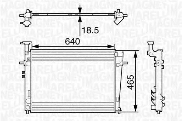 MAGNETI MARELLI 350213127400 Радіатор, охолодження двигуна