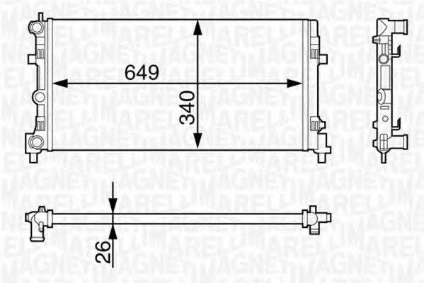 MAGNETI MARELLI 350213127900 Радіатор, охолодження двигуна