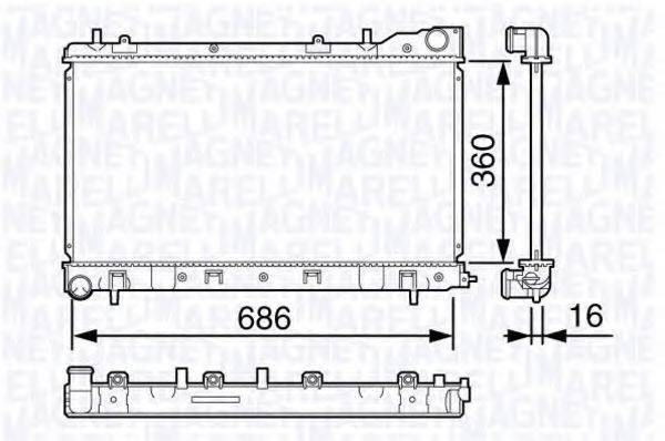 MAGNETI MARELLI 350213132600 Радіатор, охолодження двигуна