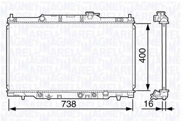 MAGNETI MARELLI 350213133300 Радіатор, охолодження двигуна