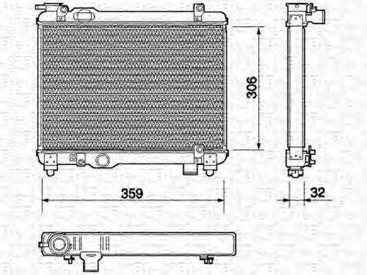 MAGNETI MARELLI 350213137000 Радіатор, охолодження двигуна