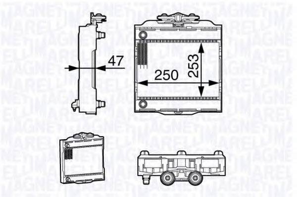 MAGNETI MARELLI 350213139200 Радіатор, охолодження двигуна