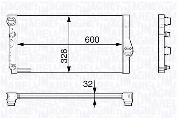 MAGNETI MARELLI 350213142200 Радіатор, охолодження двигуна