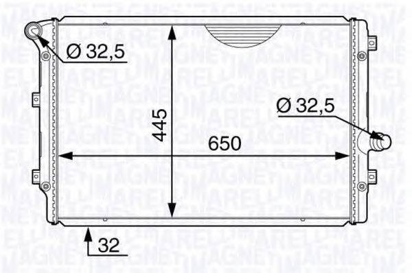 MAGNETI MARELLI 350213144400 Радіатор, охолодження двигуна