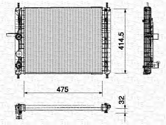 MAGNETI MARELLI 350213164000 Радіатор, охолодження двигуна