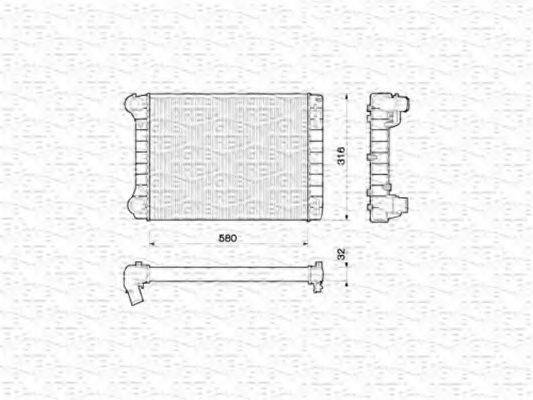 MAGNETI MARELLI 350213172000 Радіатор, охолодження двигуна