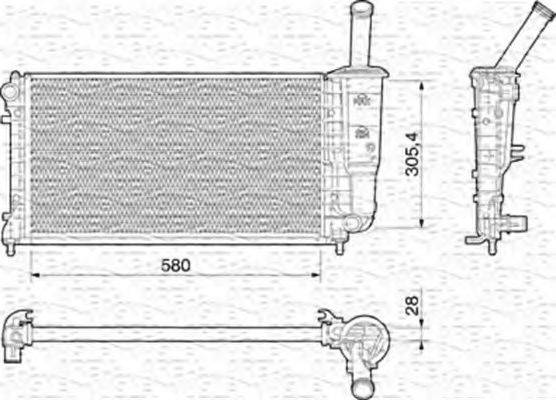 MAGNETI MARELLI 350213197000 Радіатор, охолодження двигуна