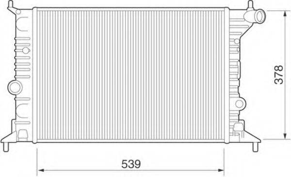 MAGNETI MARELLI 350213274000 Радіатор, охолодження двигуна