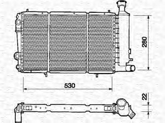 MAGNETI MARELLI 350213310000 Радіатор, охолодження двигуна