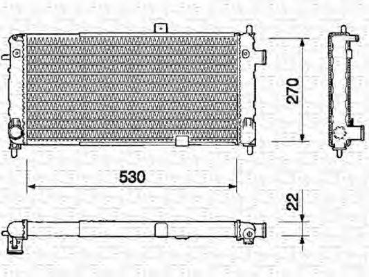 MAGNETI MARELLI 350213324000 Радіатор, охолодження двигуна