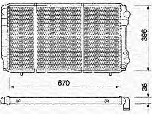 MAGNETI MARELLI 350213361000 Радіатор, охолодження двигуна