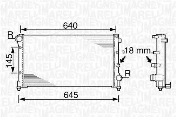 MAGNETI MARELLI 350213383000 Радіатор, охолодження двигуна