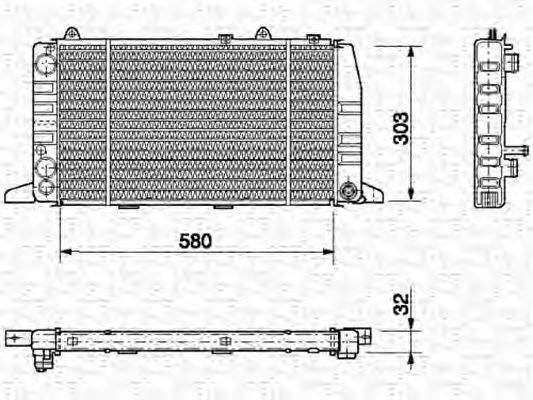 MAGNETI MARELLI 350213400000 Радіатор, охолодження двигуна