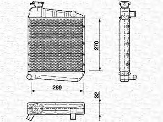 MAGNETI MARELLI 350213410000 Радіатор, охолодження двигуна