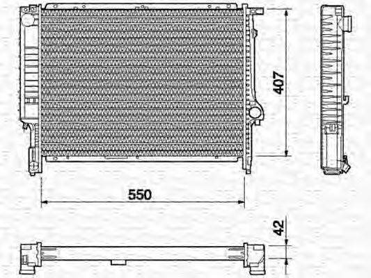 MAGNETI MARELLI 350213432000 Радіатор, охолодження двигуна