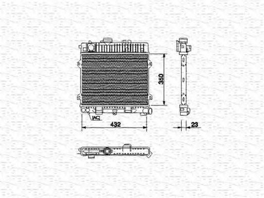 MAGNETI MARELLI 350213436000 Радіатор, охолодження двигуна