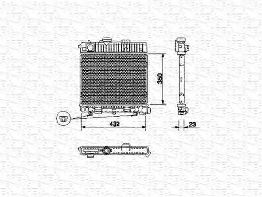 MAGNETI MARELLI 350213437000 Радіатор, охолодження двигуна