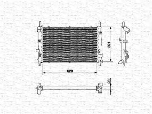 MAGNETI MARELLI 350213510000 Радіатор, охолодження двигуна