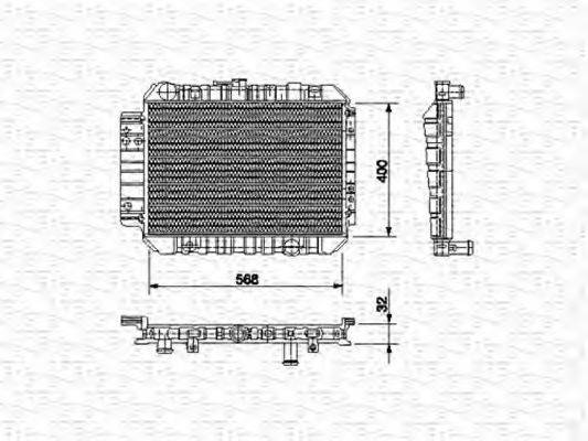 MAGNETI MARELLI 350213516000 Радіатор, охолодження двигуна