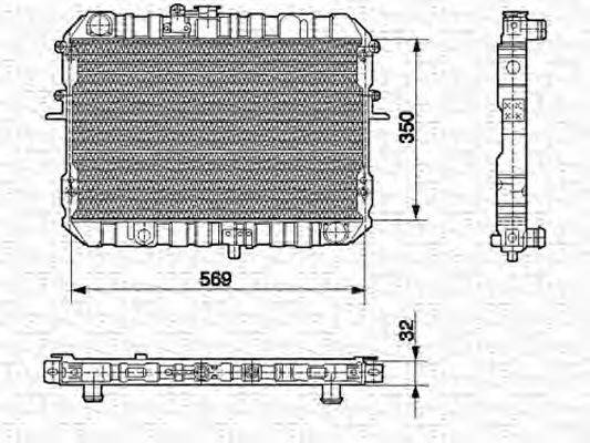 MAGNETI MARELLI 350213517000 Радіатор, охолодження двигуна