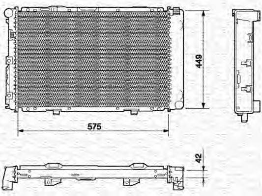 MAGNETI MARELLI 350213542000 Радіатор, охолодження двигуна