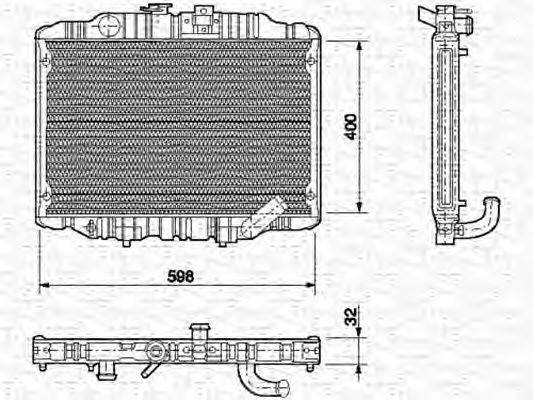 MAGNETI MARELLI 350213550000 Радіатор, охолодження двигуна