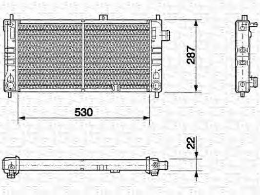 MAGNETI MARELLI 350213561000 Радіатор, охолодження двигуна