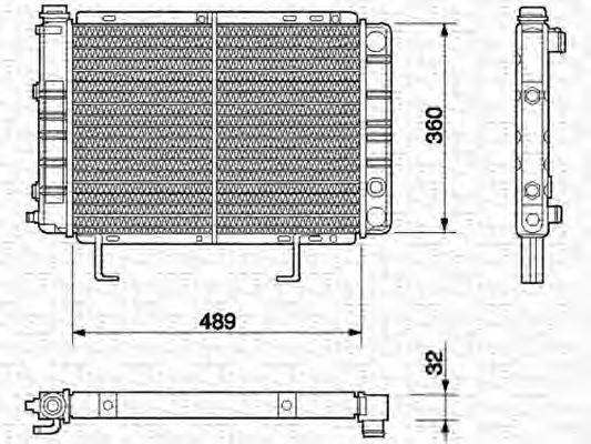 MAGNETI MARELLI 350213599000 Радіатор, охолодження двигуна