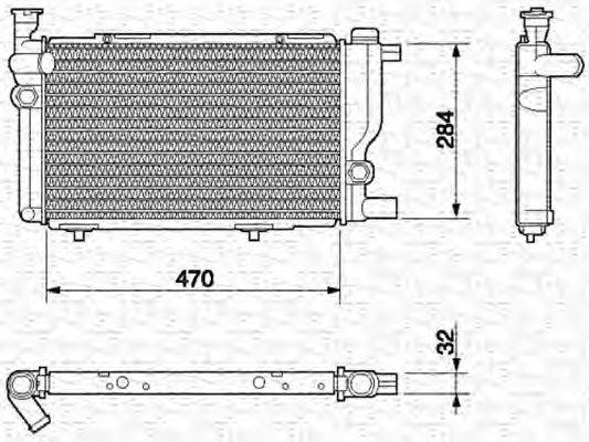 MAGNETI MARELLI 350213607000 Радіатор, охолодження двигуна