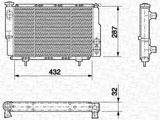 MAGNETI MARELLI 350213610000 Радіатор, охолодження двигуна