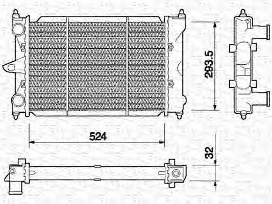 MAGNETI MARELLI 350213652000 Радіатор, охолодження двигуна