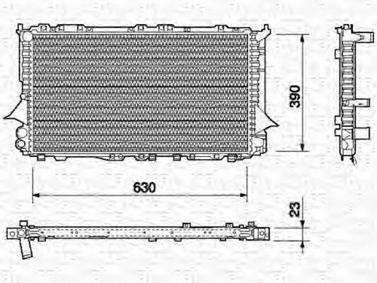 MAGNETI MARELLI 350213687000 Радіатор, охолодження двигуна