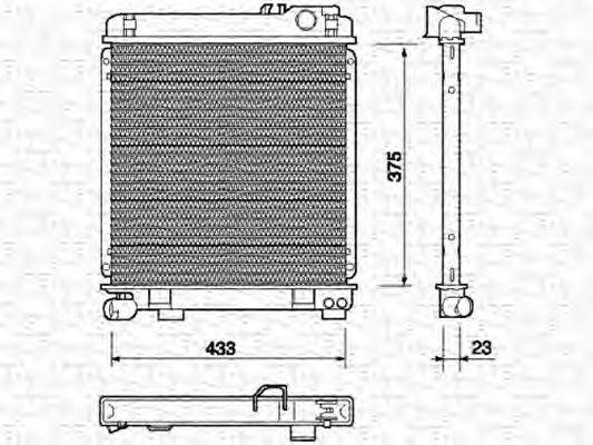 MAGNETI MARELLI 350213700000 Радіатор, охолодження двигуна