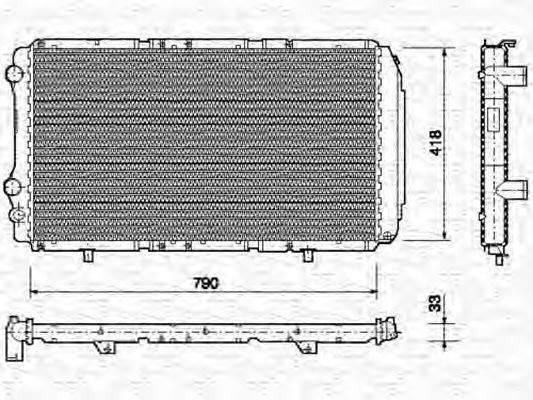 MAGNETI MARELLI 350213707000 Радіатор, охолодження двигуна