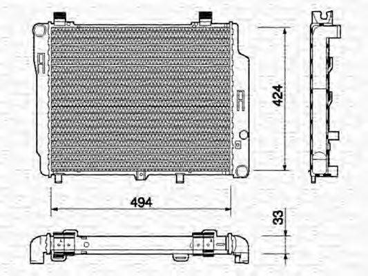 MAGNETI MARELLI 350213714000 Радіатор, охолодження двигуна