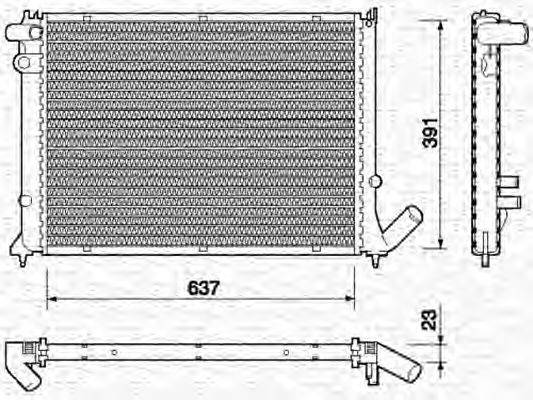 MAGNETI MARELLI 350213717000 Радіатор, охолодження двигуна